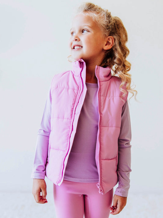 Puffer Vest - Purple Pink