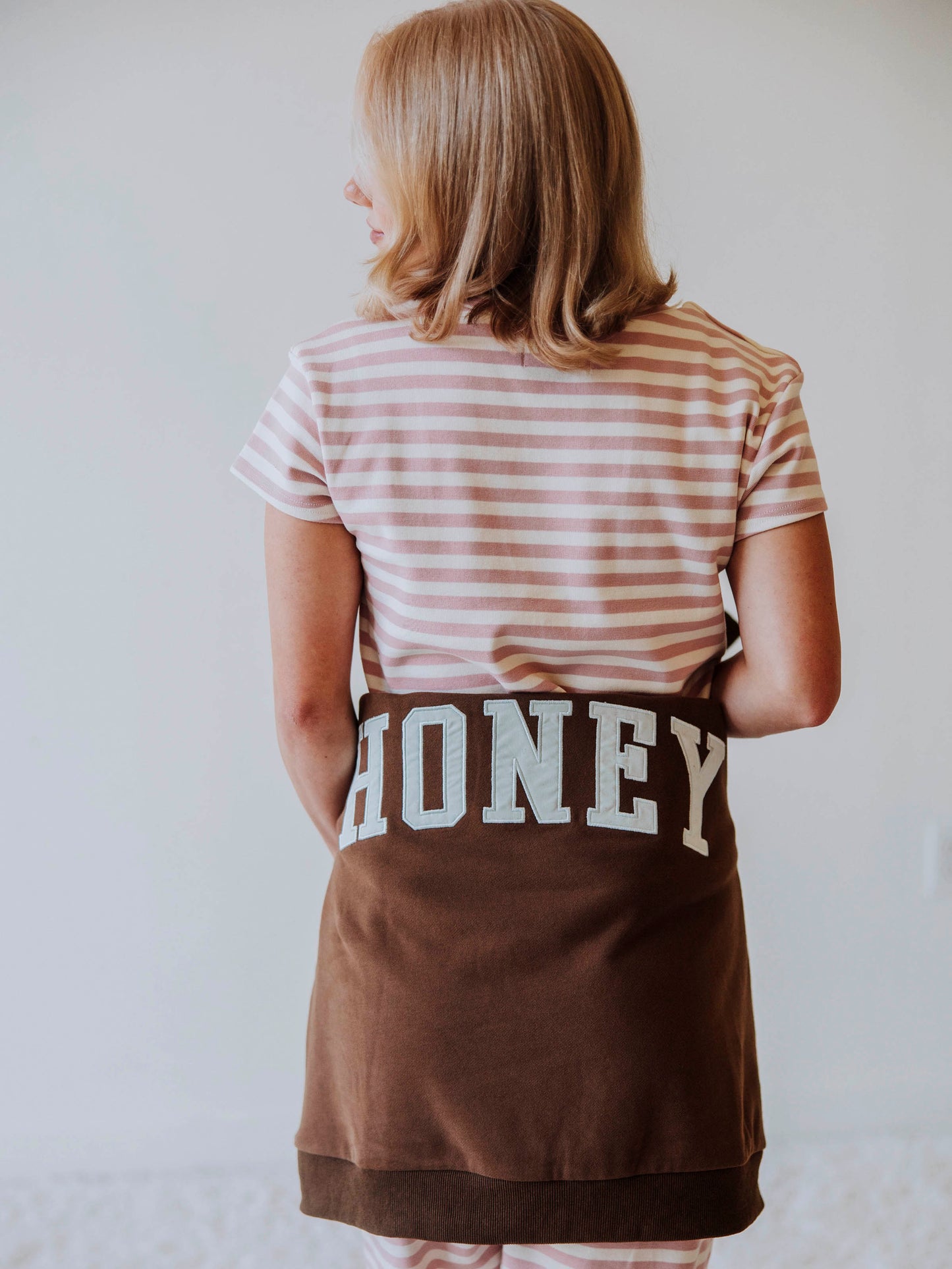 Adult Mock Neck Sweat Set - Honey on Mocha