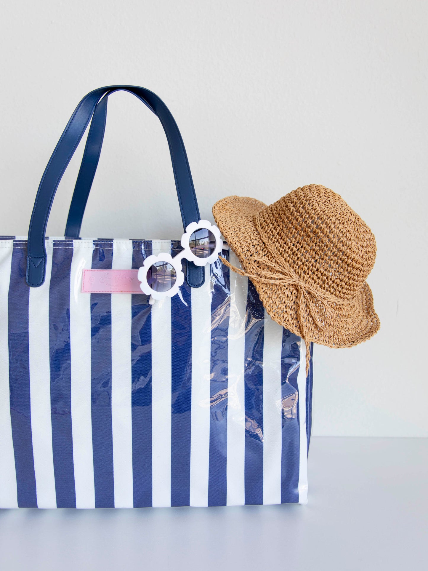 XL Insulated Tote - Navy Stripe