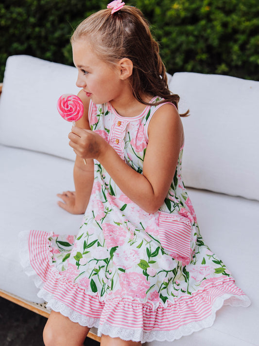 Everyday Play Dress - Soft Peonies