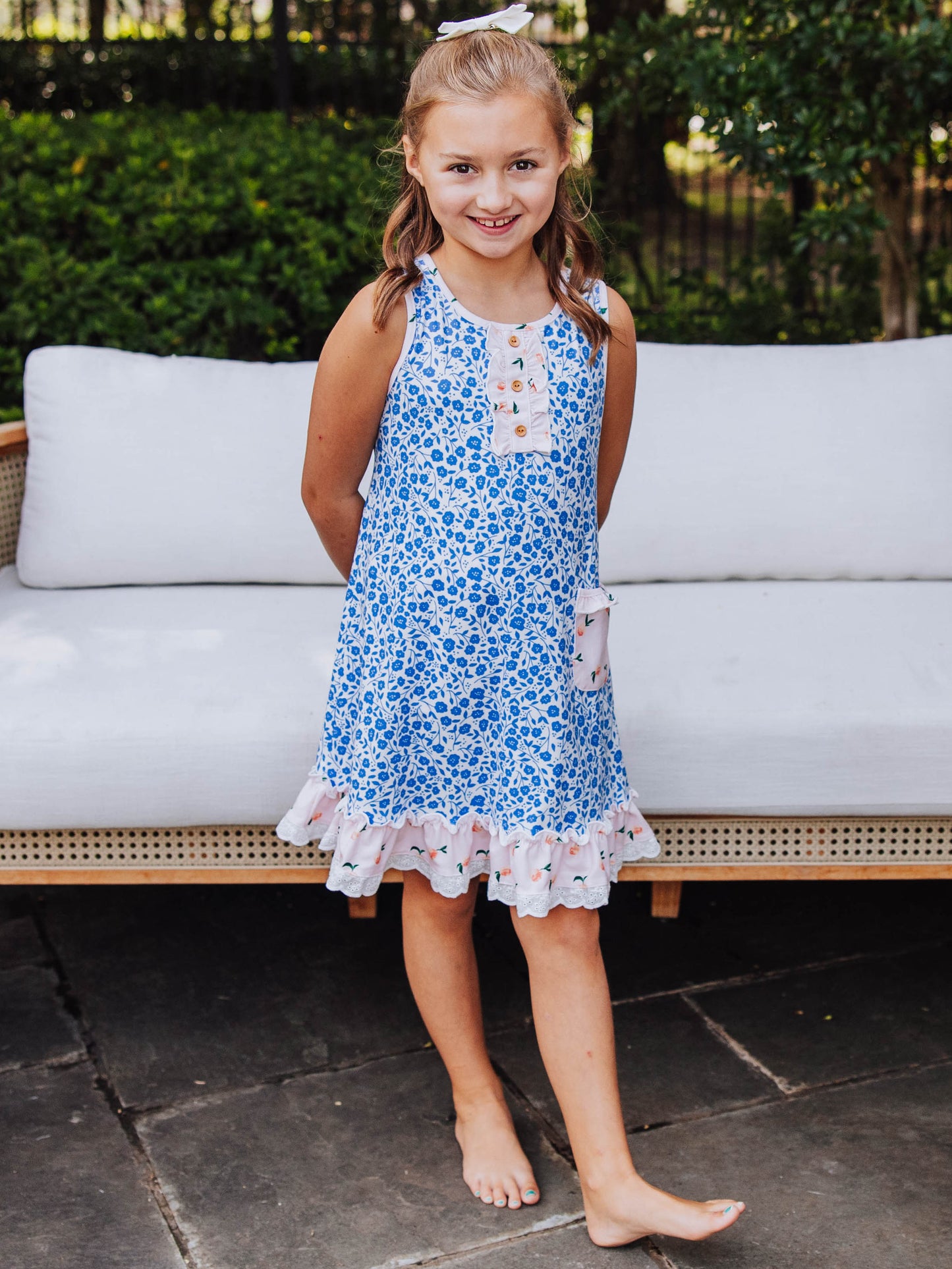 Everyday Play Dress - Lovely Petals Periwinkle