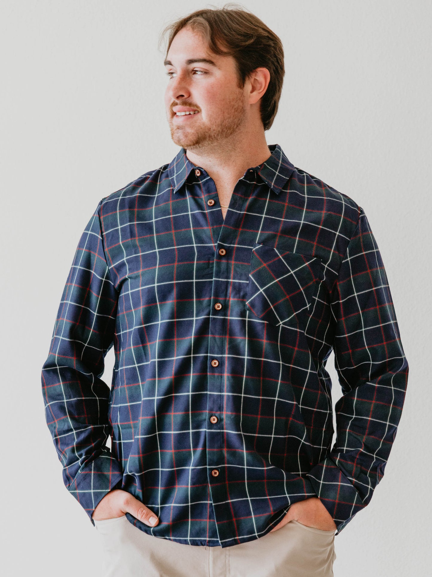 Men's Button Up Shirt - Winter Park Plaid