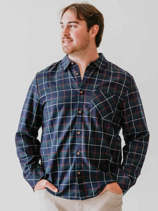 Men's Button Up Shirt - Winter Park Plaid