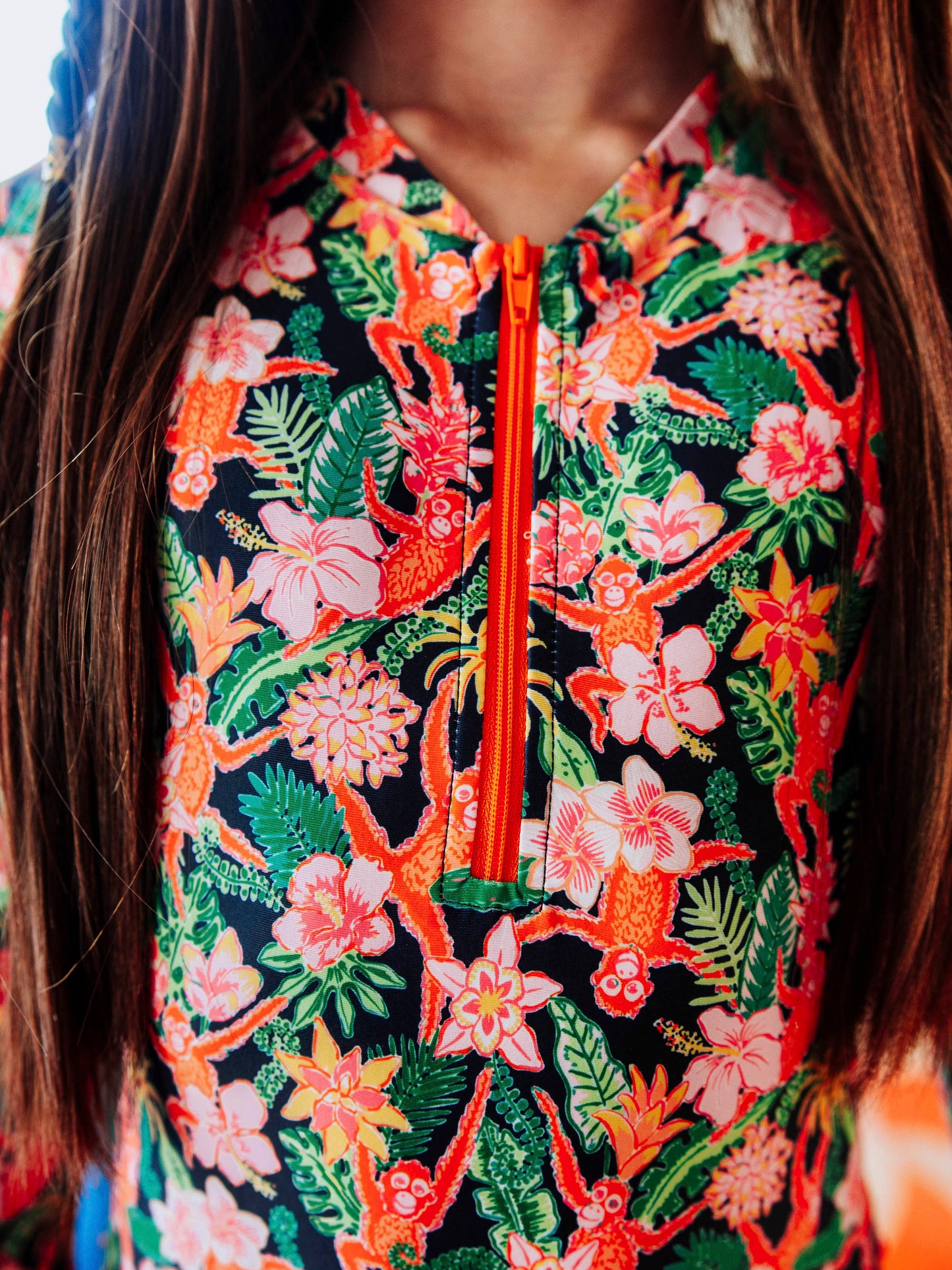 Solid Rash Guard - Tropical Monkeys