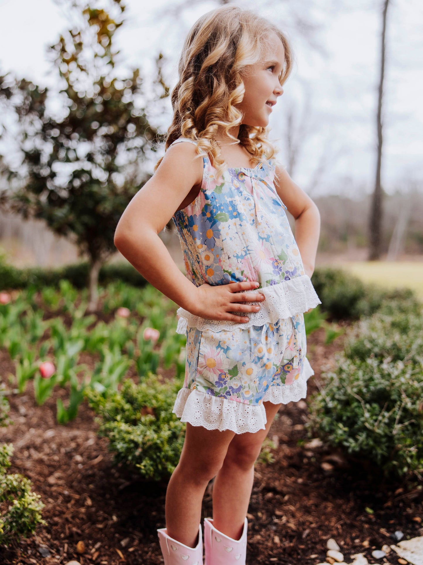 Lacy Tunic Set - Daisies and Blooms