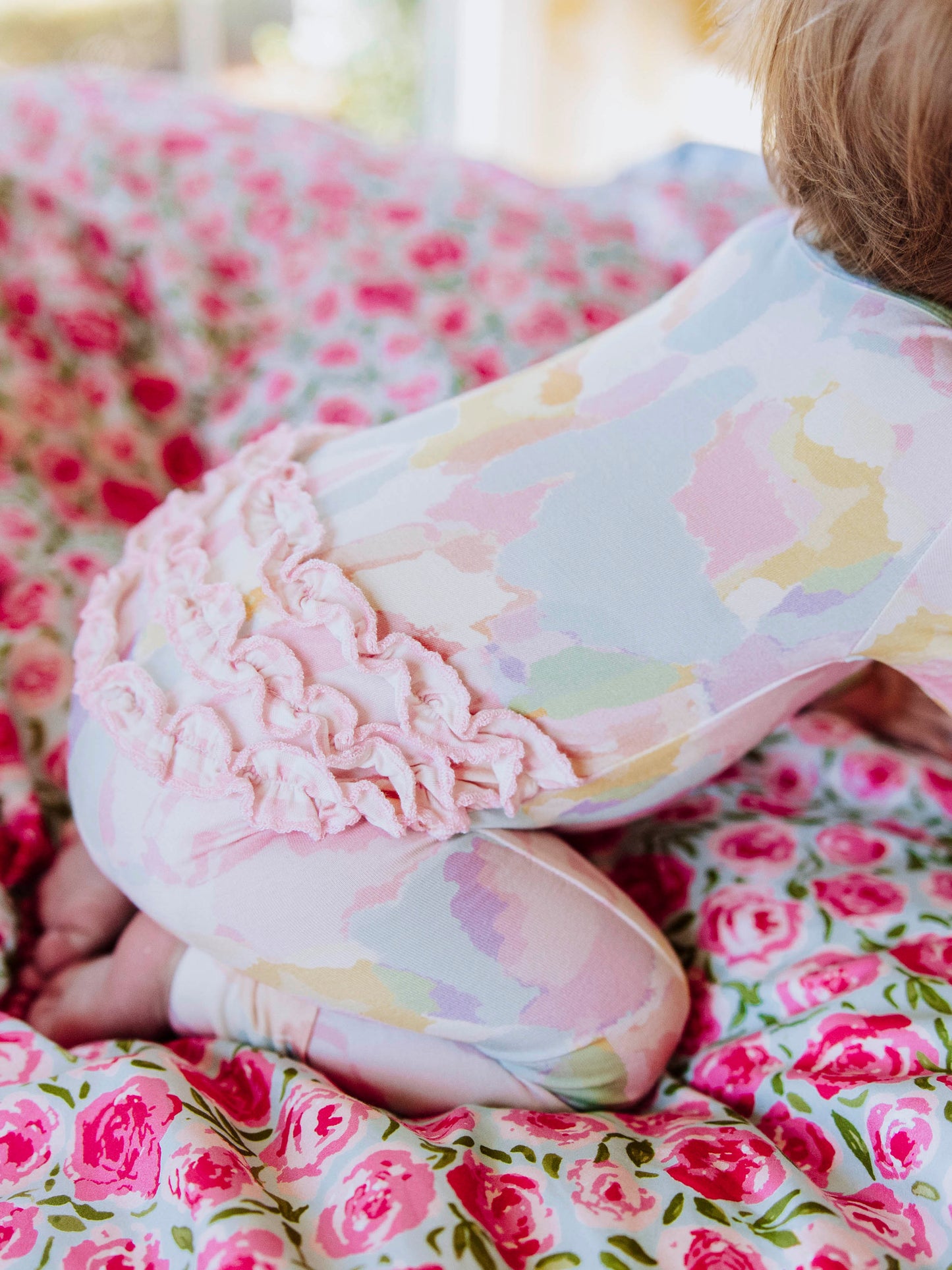 Scalloped Cloud Layette - Cotton Candy Splash