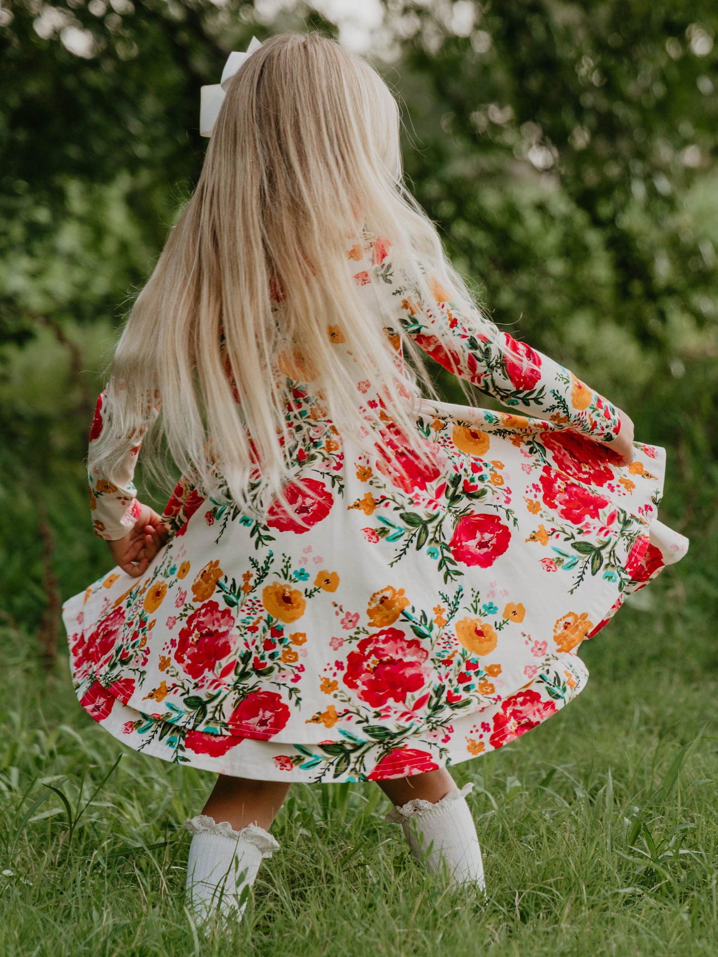 Hazel Dress - Bright Zinnias