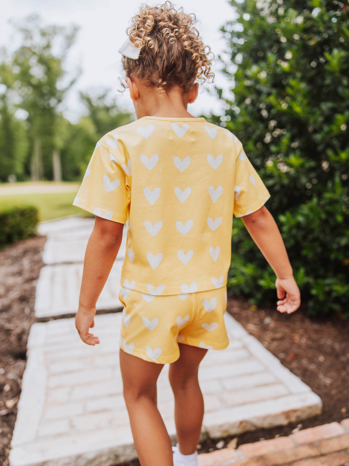 Relaxed Short Set - Butter Cream Hearts