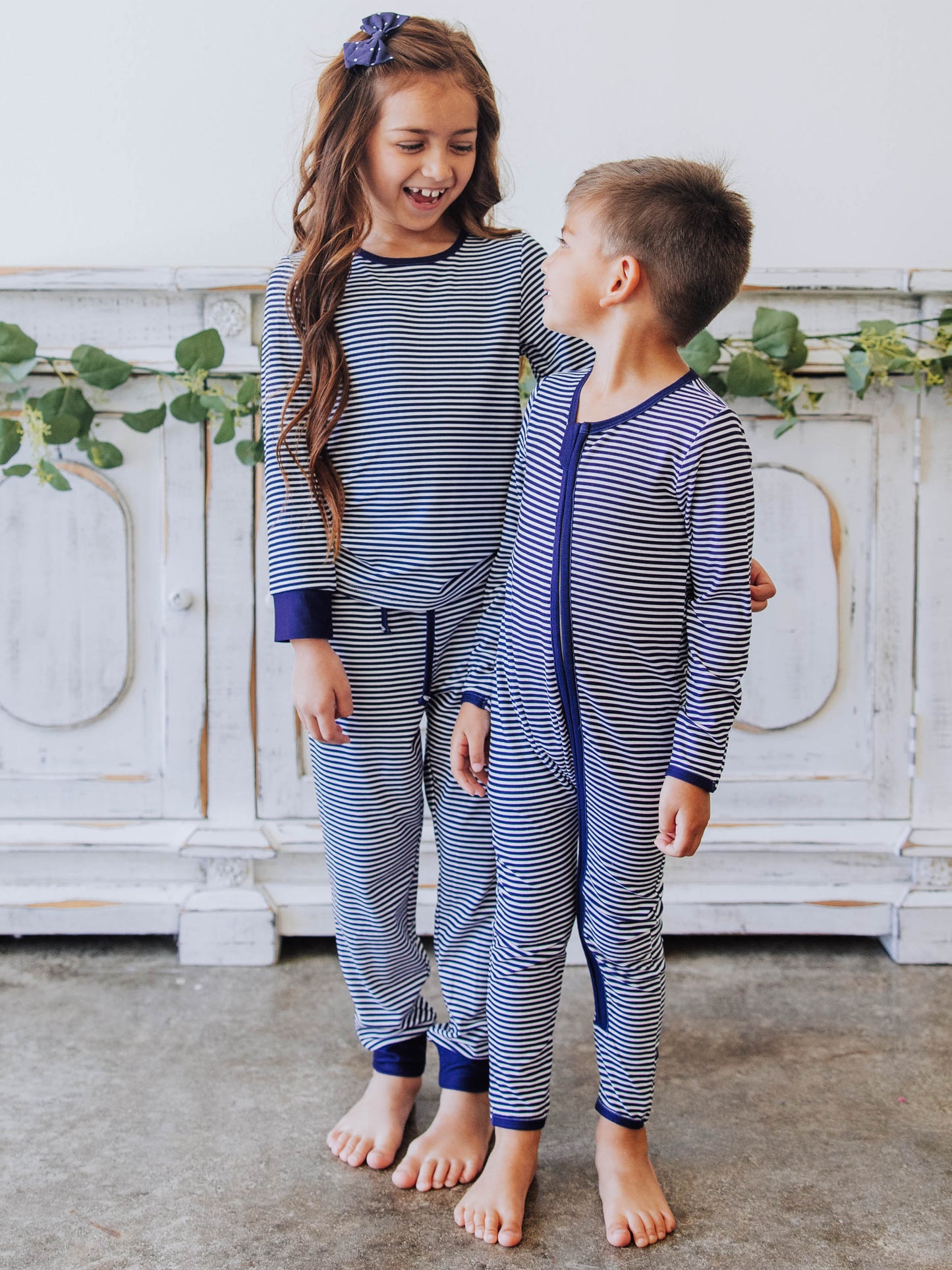 Dreamer Layette - Navy Stripe