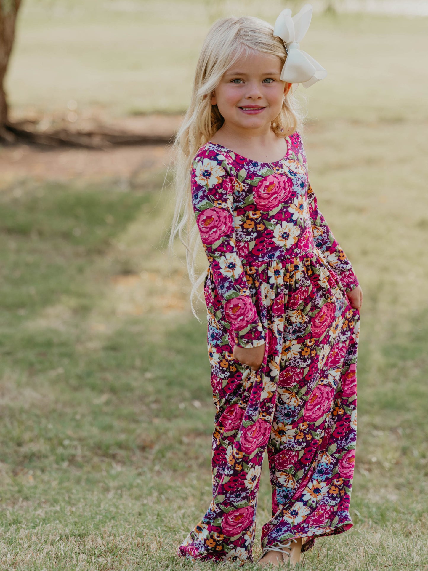 Leggy Romper - Plum Floral Meadow