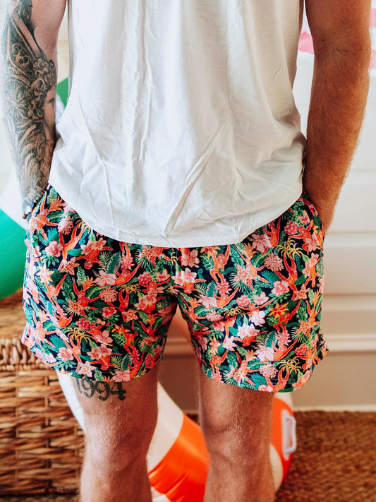 Men's Swim Trunks - Tropical Monkeys