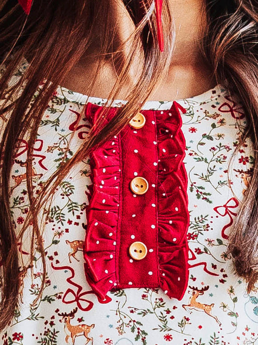 Cloud Everyday Play Dress - Holly Jolly Reindeer