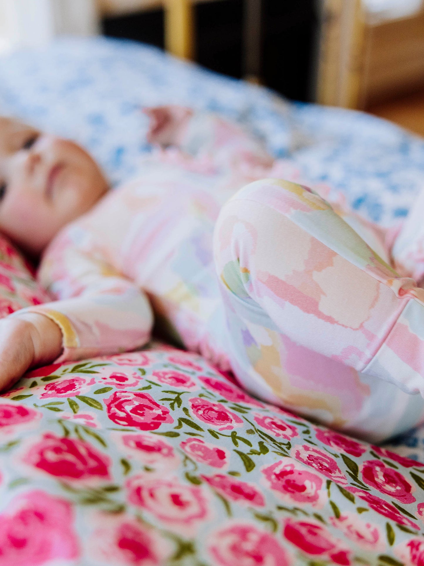 Scalloped Cloud Layette - Cotton Candy Splash