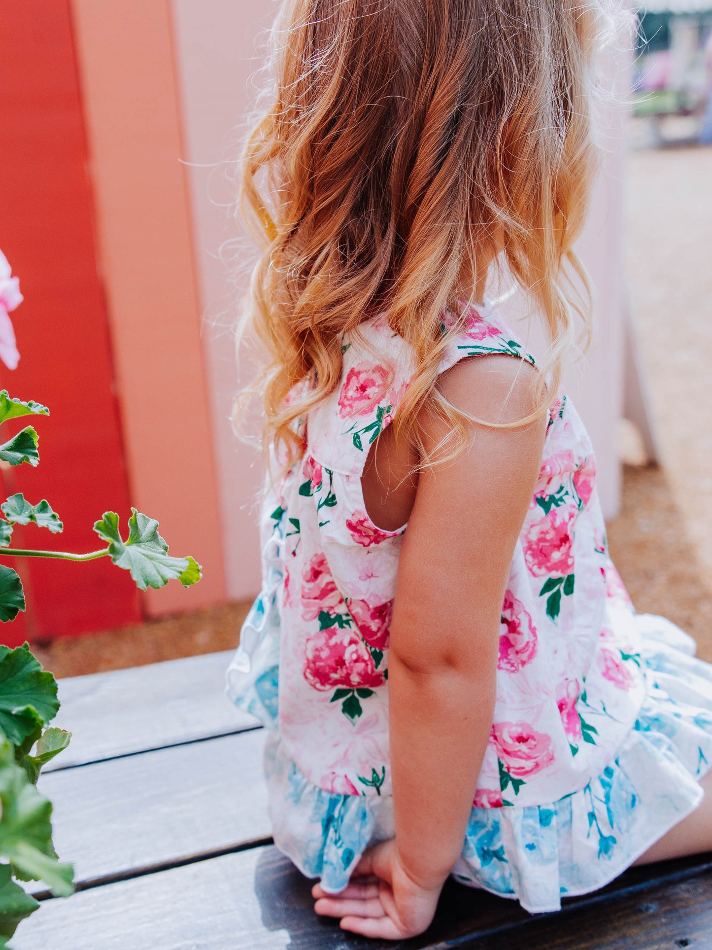 Vintage Playsuit - Raspberry Roses