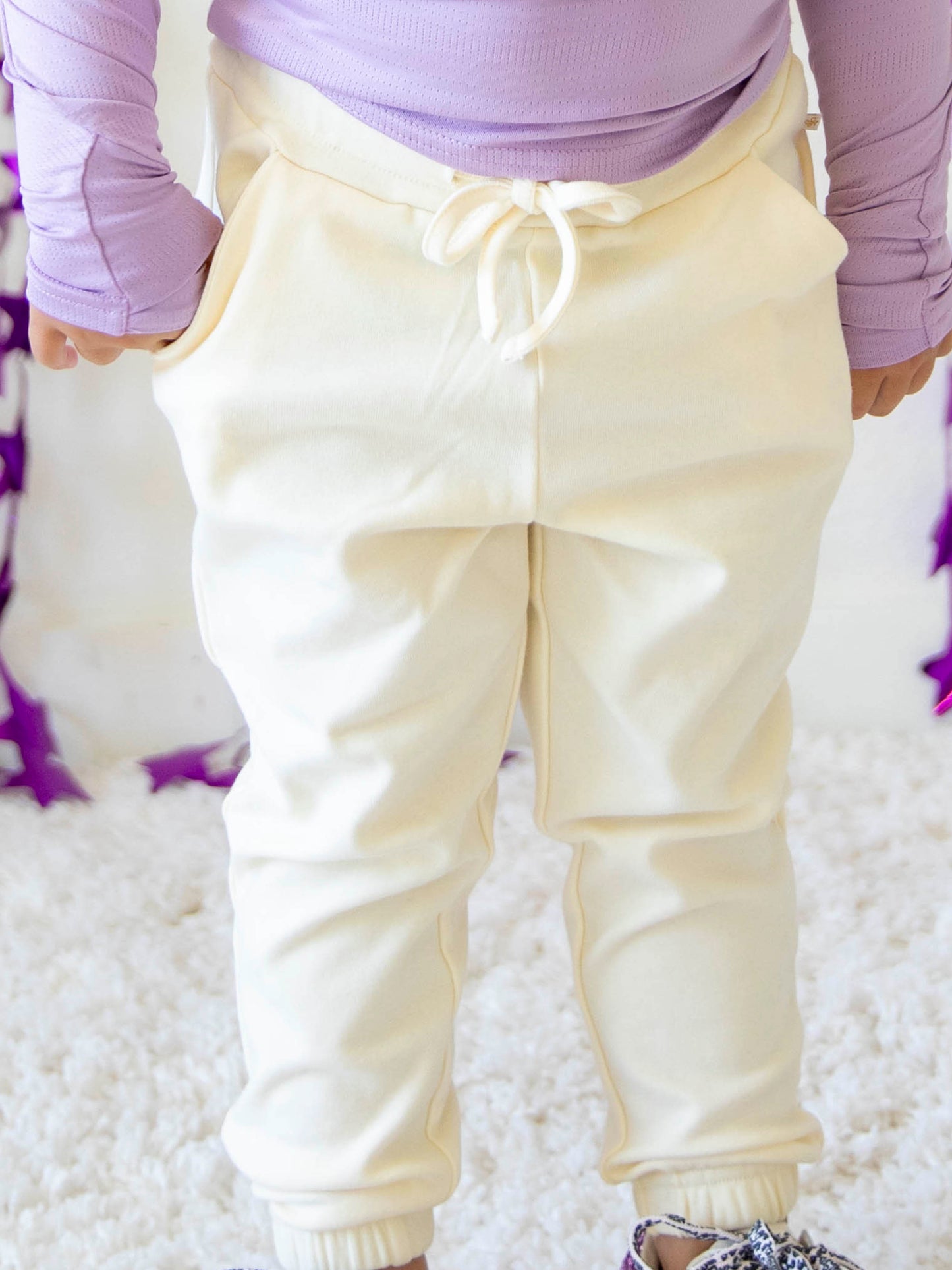 Warm Knit Joggers - Ivory