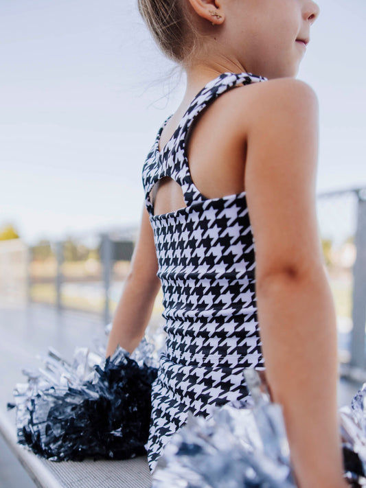 Active Skort Set - Black Houndstooth