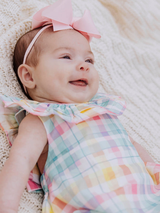 Flutter Bow Bubble - Sunny Day Plaid