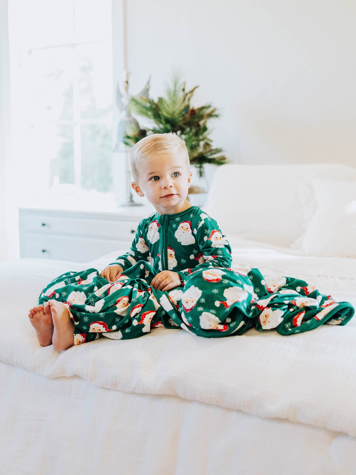 Dreamer Layette - Jolly St Nick in Green