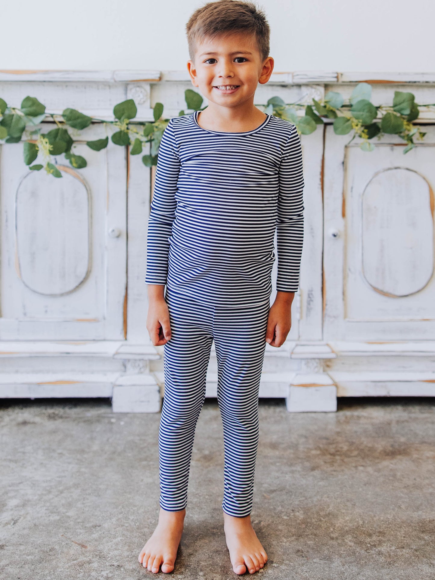 Dreamer Two-Piece Pajamas - Navy Stripe