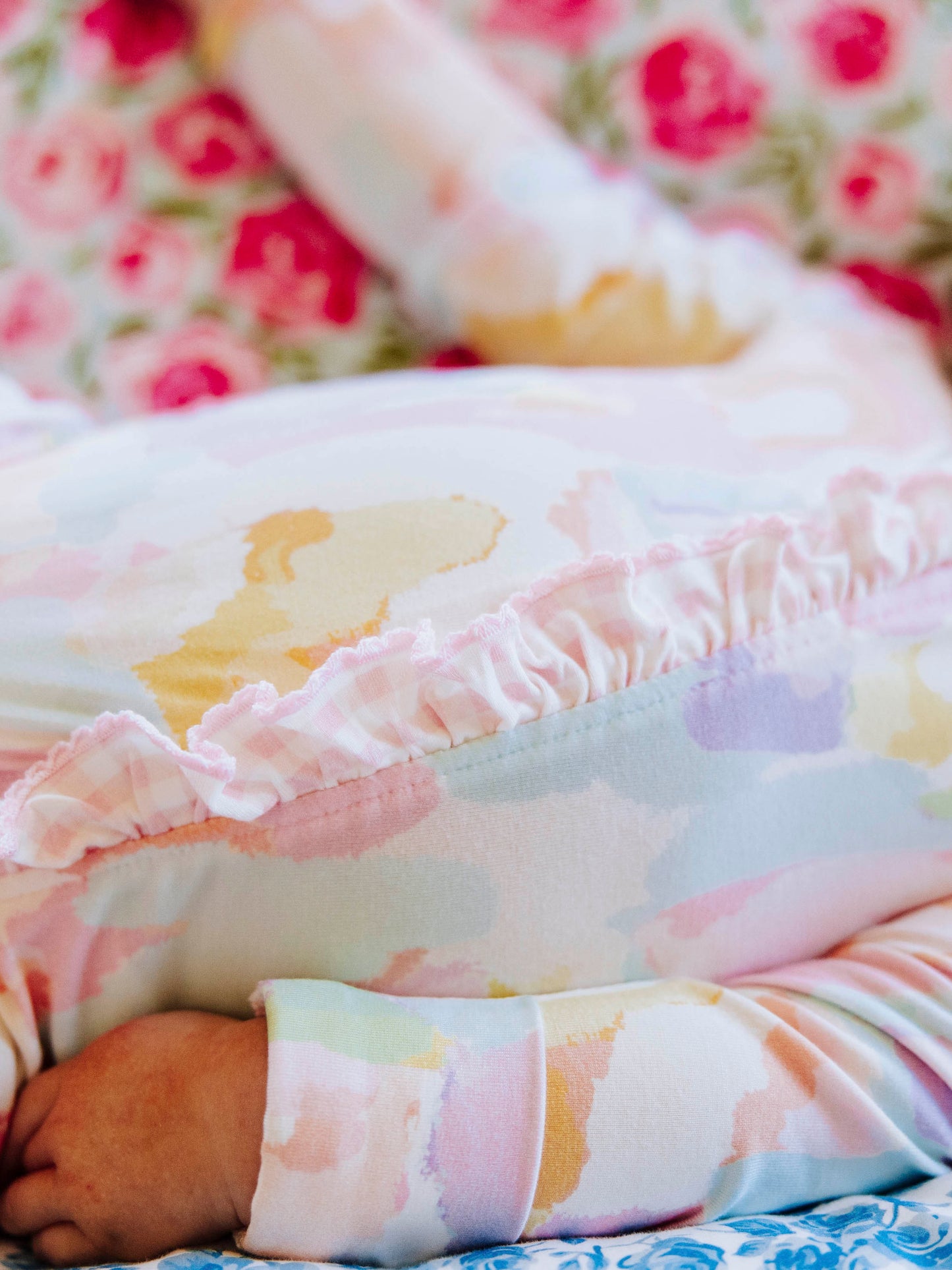 Scalloped Cloud Layette - Cotton Candy Splash