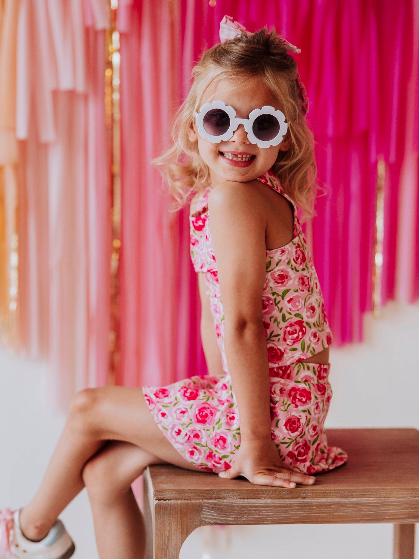Active Skort Set - Covered in Roses