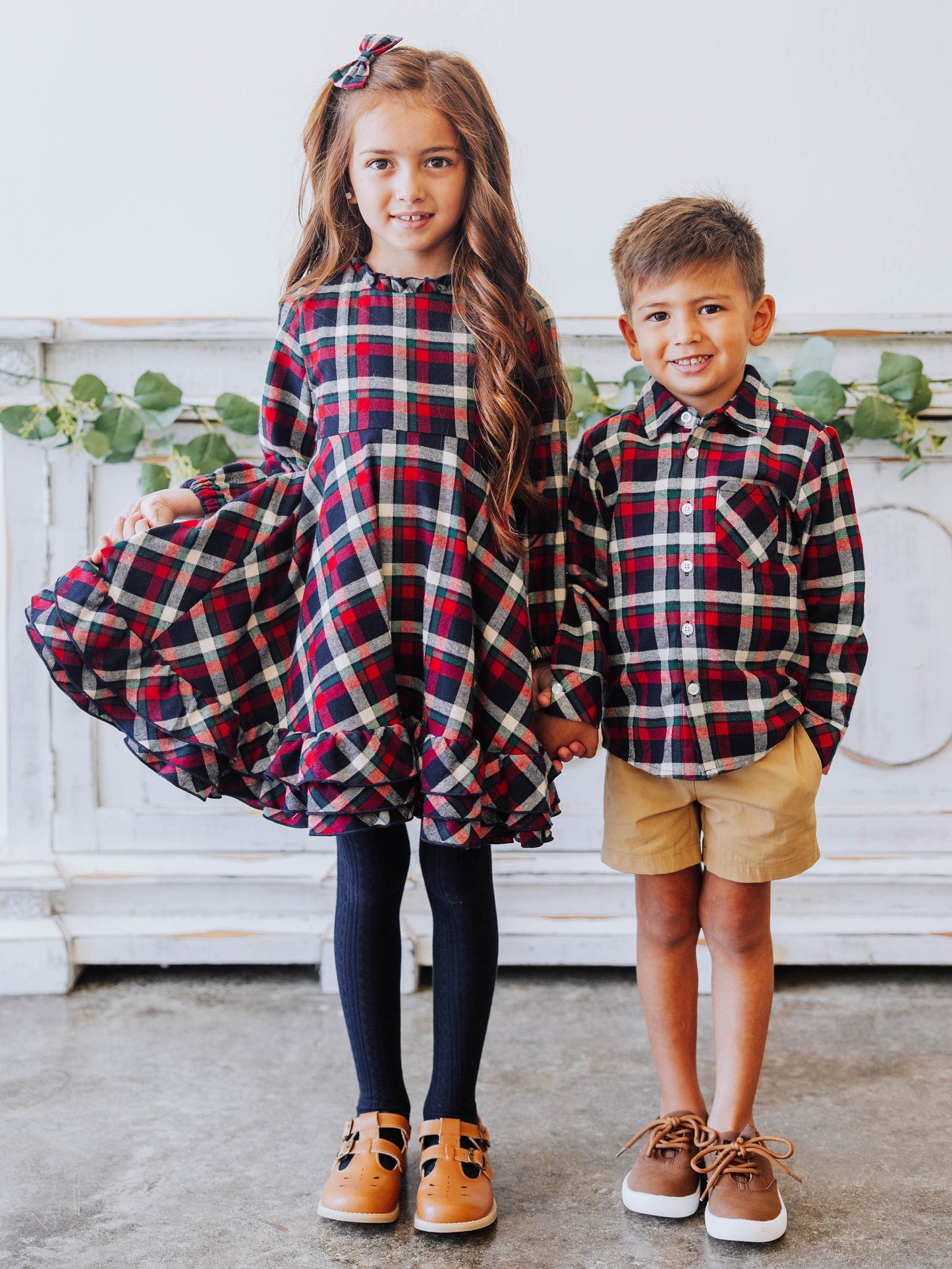 Button Up Shirt - Holiday Cheer Plaid