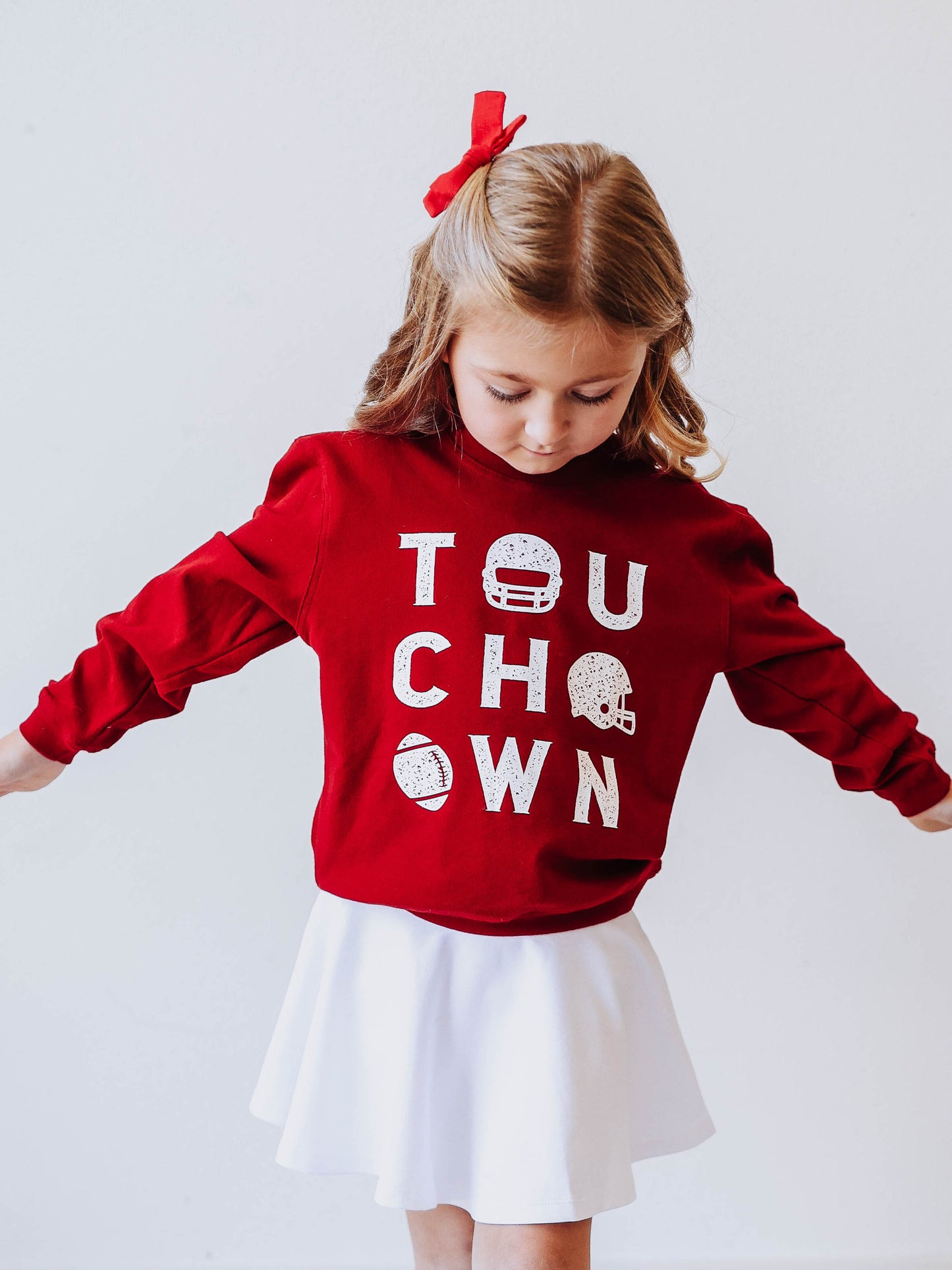 Warm Knit Sweatshirt - Touchdown Crimson