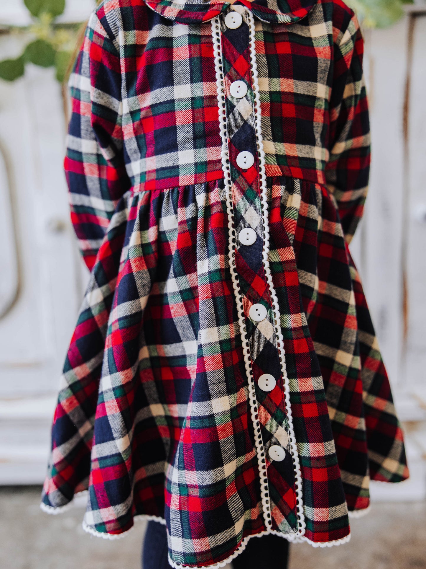 Goldie Dress - Holiday Cheer Plaid