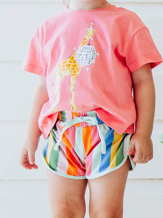 Athletic Shorts - Rainbow Stripes