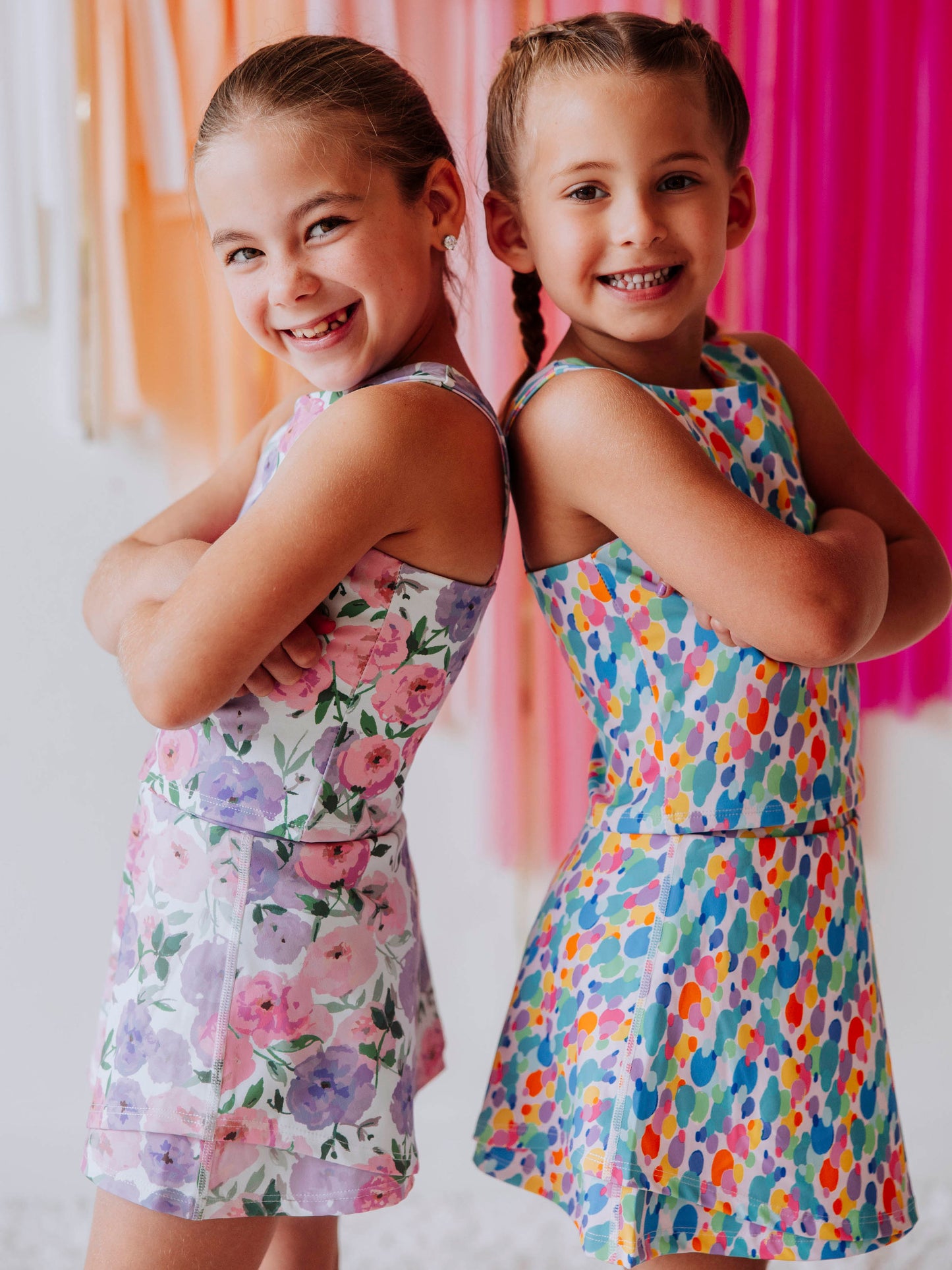 Active Skort Set - Rainbow Dots