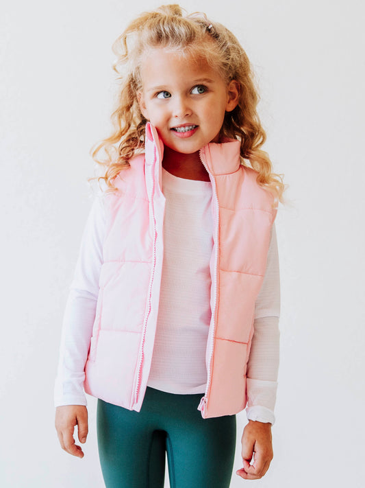 Puffer Vest - Soft Pink