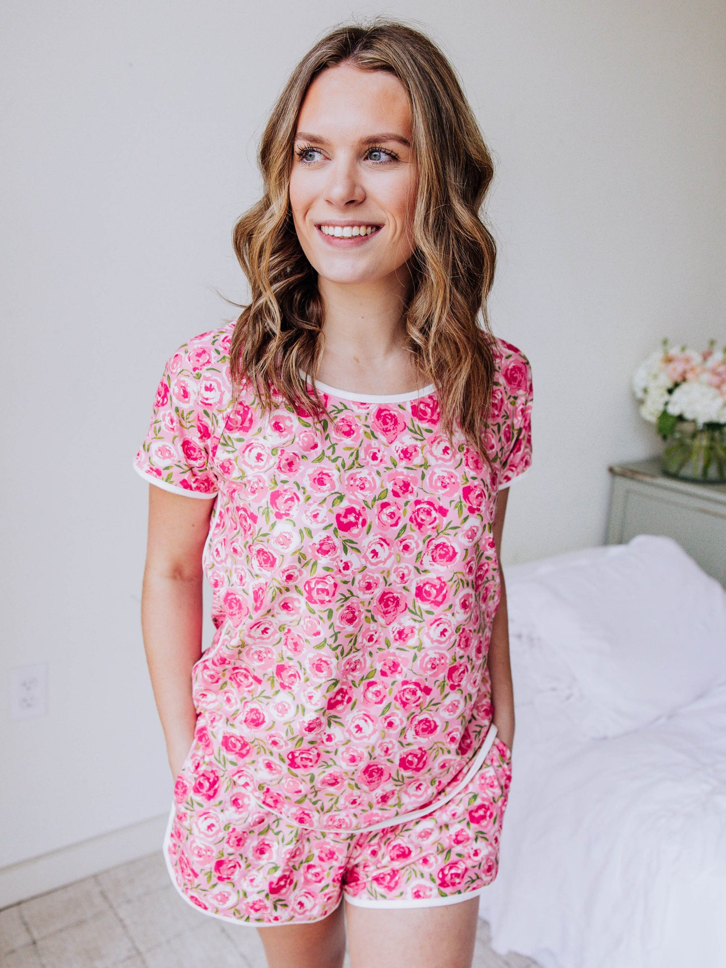 Women's Lounge Set Pajamas - Covered in Roses