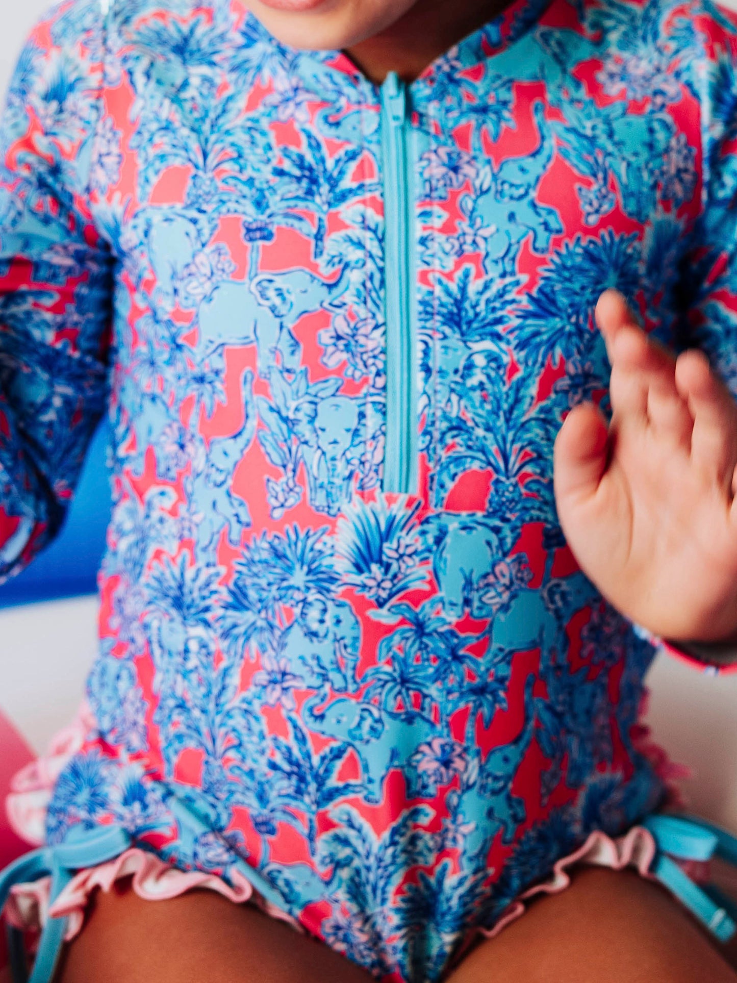 Solid Rash Guard - Pink Elephants