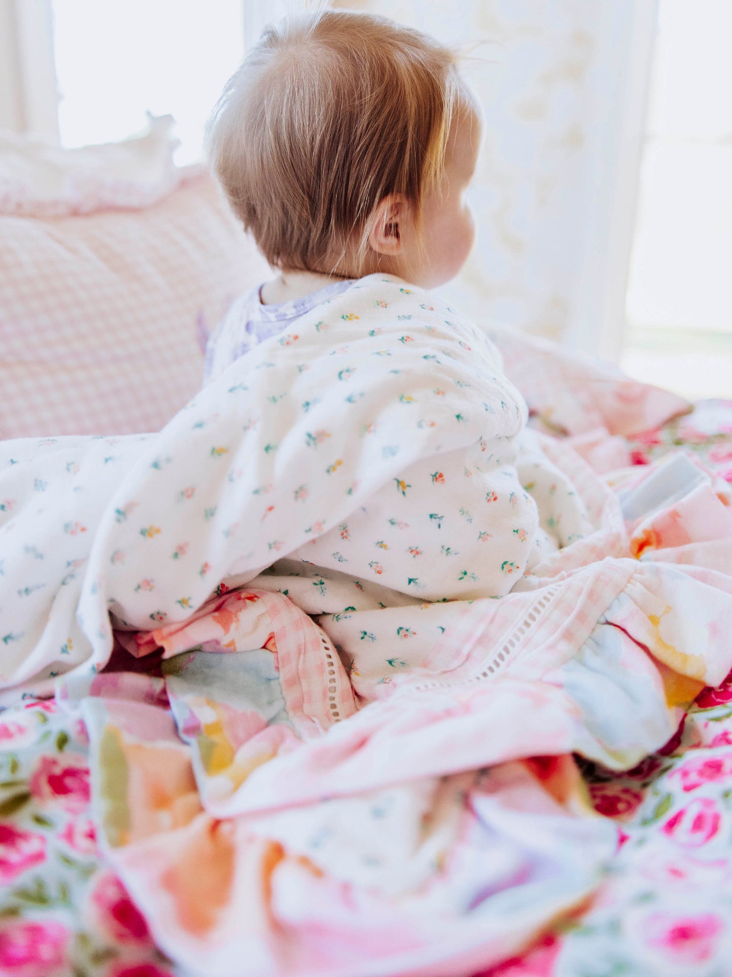 Keepsake Lace Swaddle - Cotton Candy