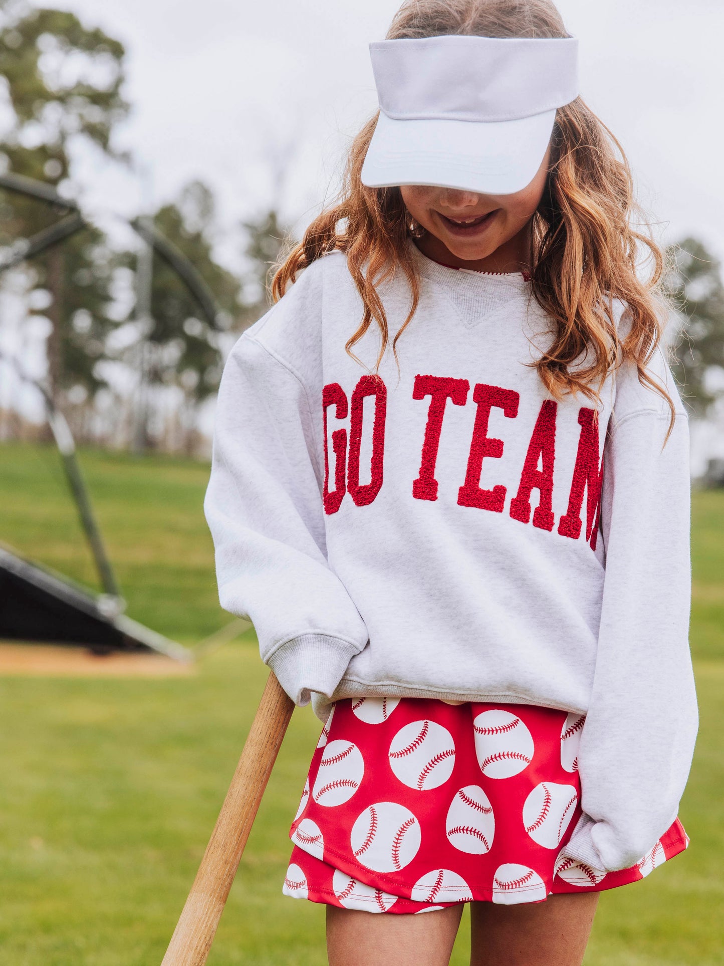Warm Knit Sweatshirt - Go Team Crimson