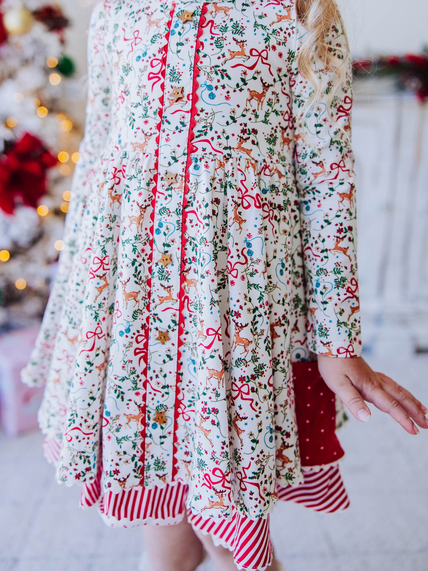 Prim Dress - Holly Jolly Reindeer