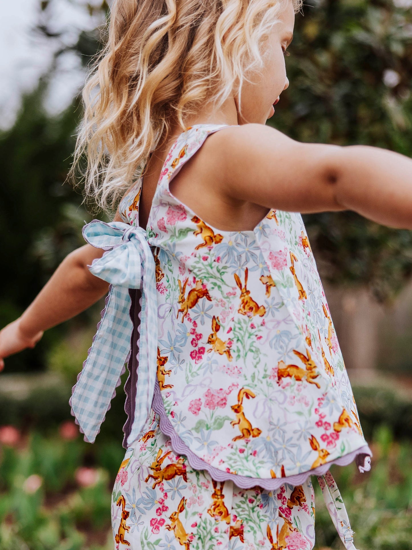 Vintage Bow Playsuit - Bunny Blooms