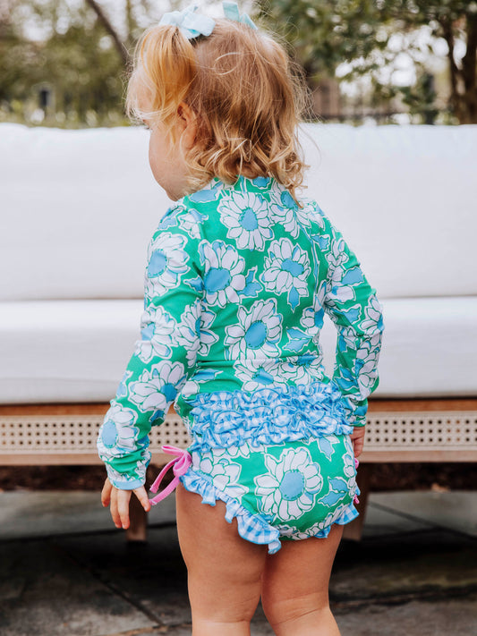 Solid Rash Guard - Floral Summer