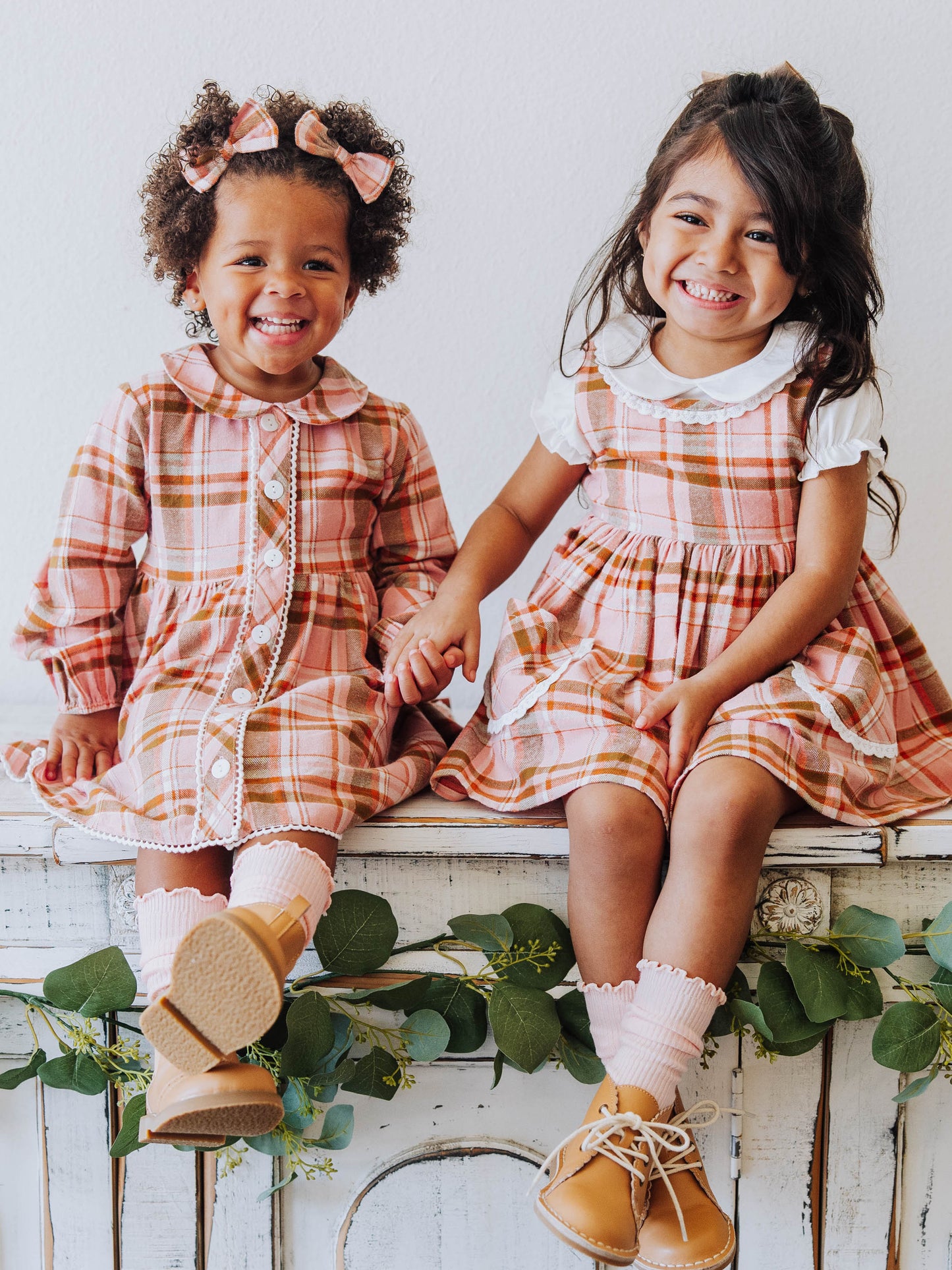 Ruffled Pocket Tunic Set - Mapleberry Plaid