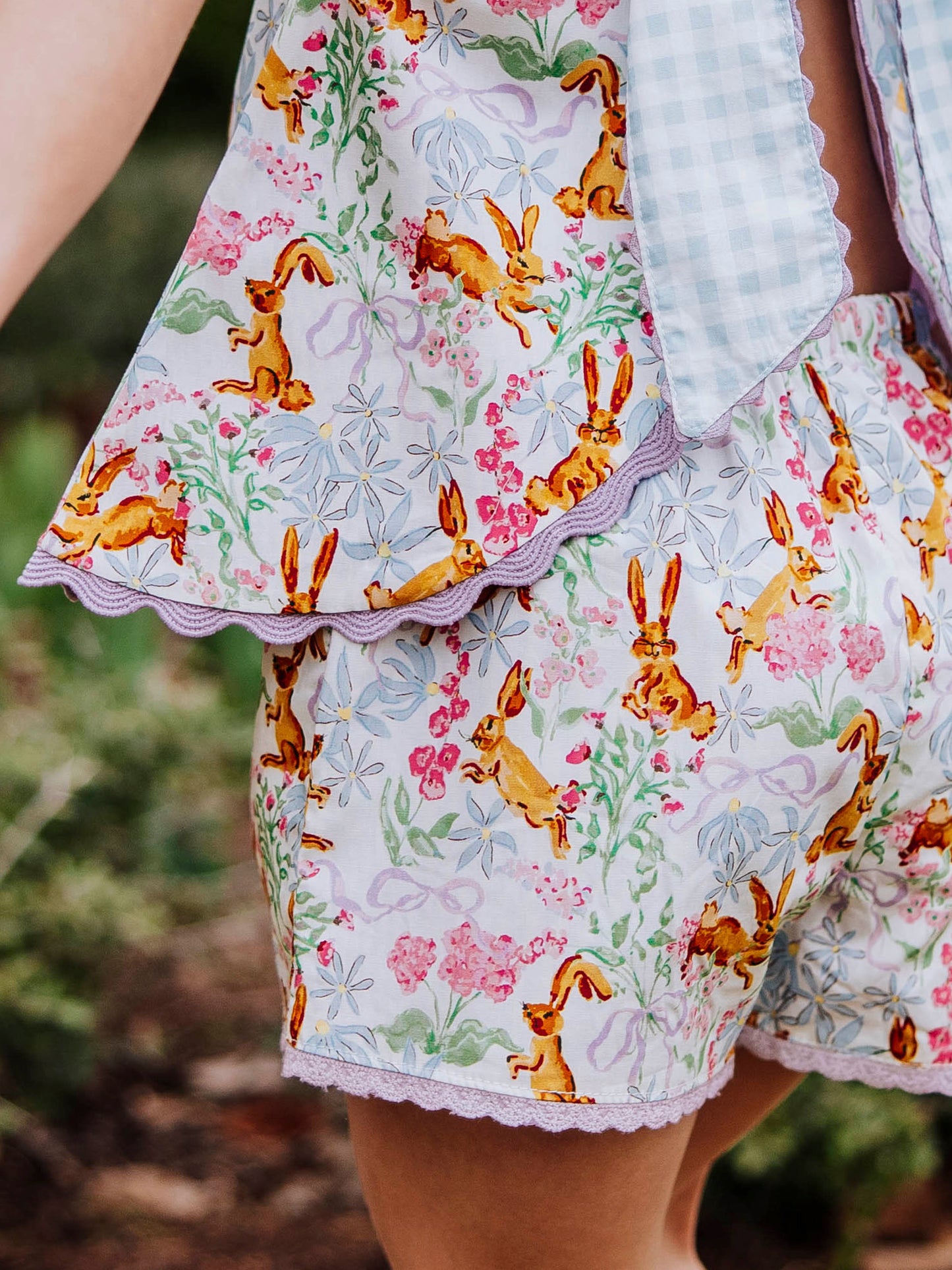 Vintage Bow Playsuit - Bunny Blooms