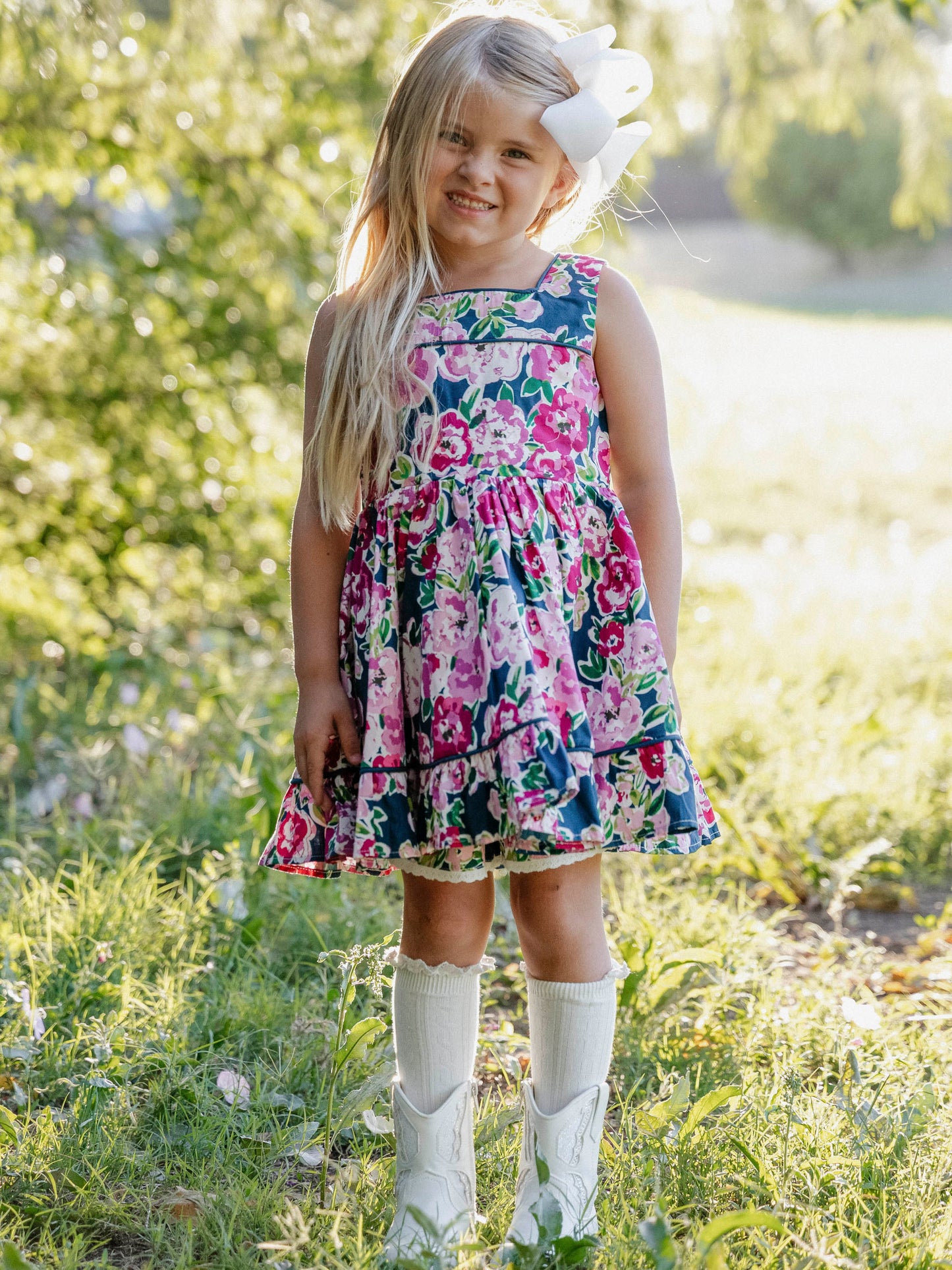 Julianne Tunic Set - Purple Blooms