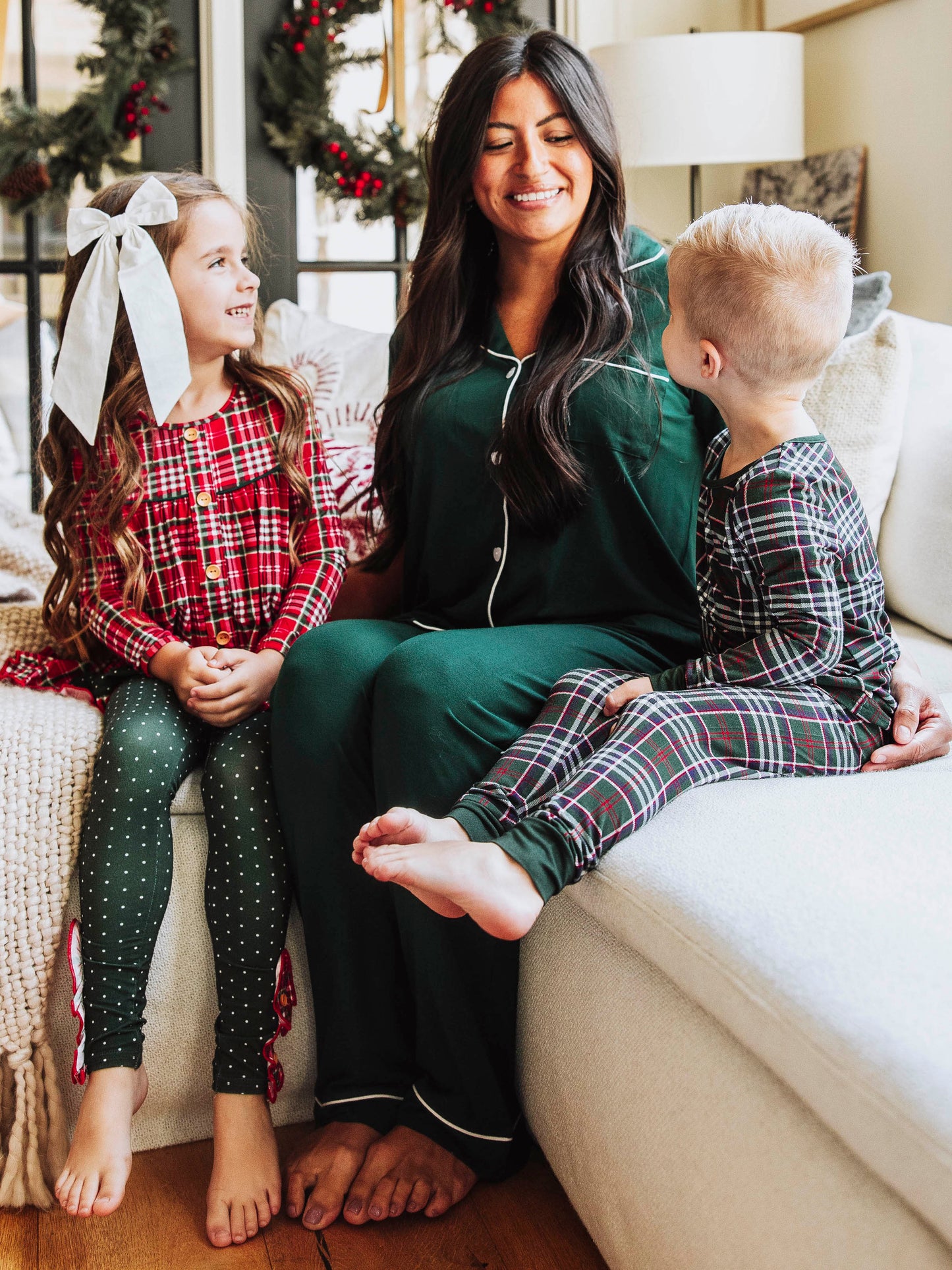 Women's Relaxed Pajama Set - Dark Emerald