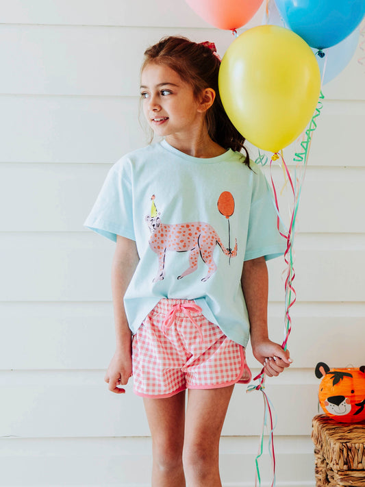 Athletic Shorts - Pink Gingham
