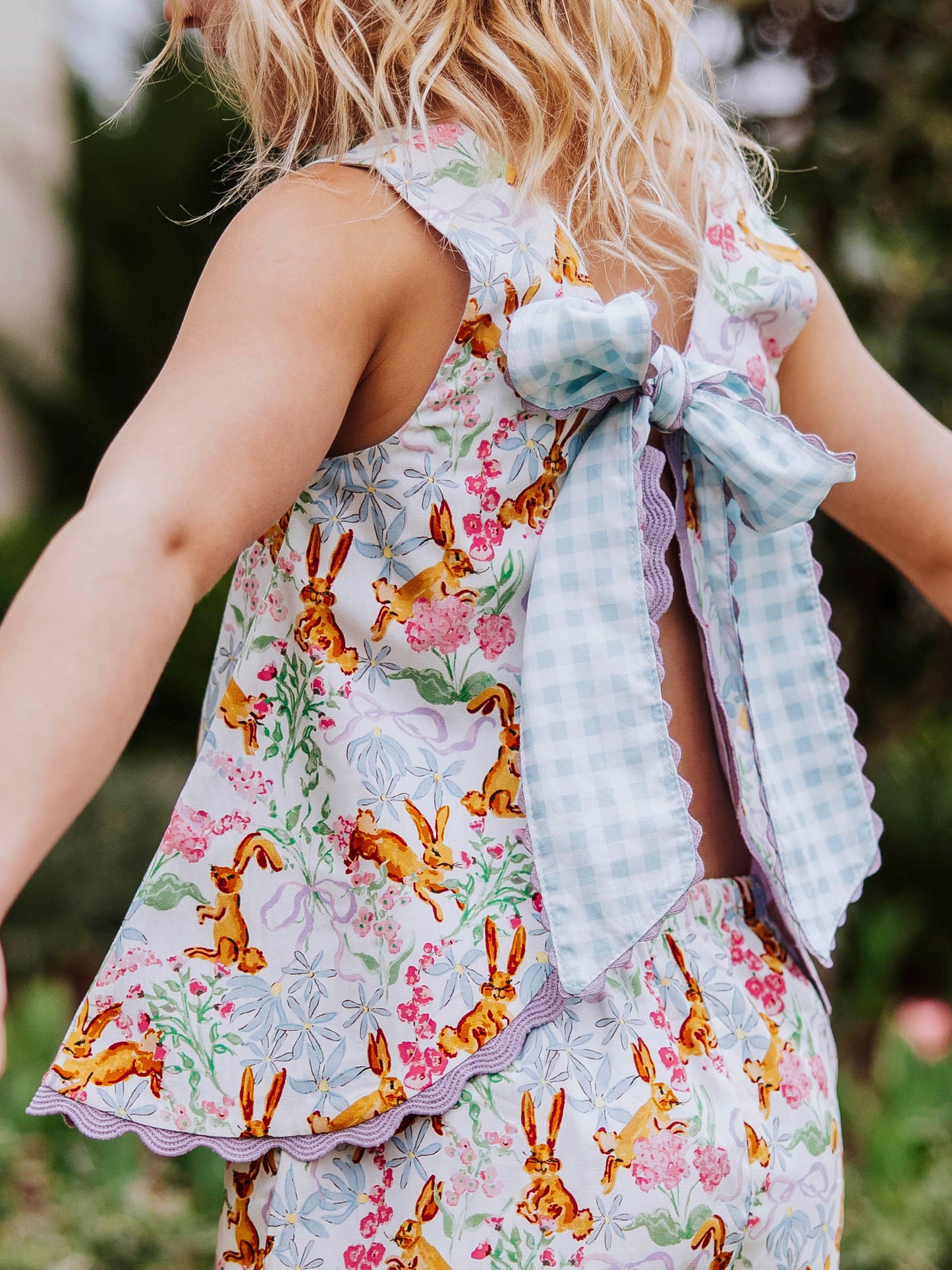 Vintage Bow Playsuit - Bunny Blooms