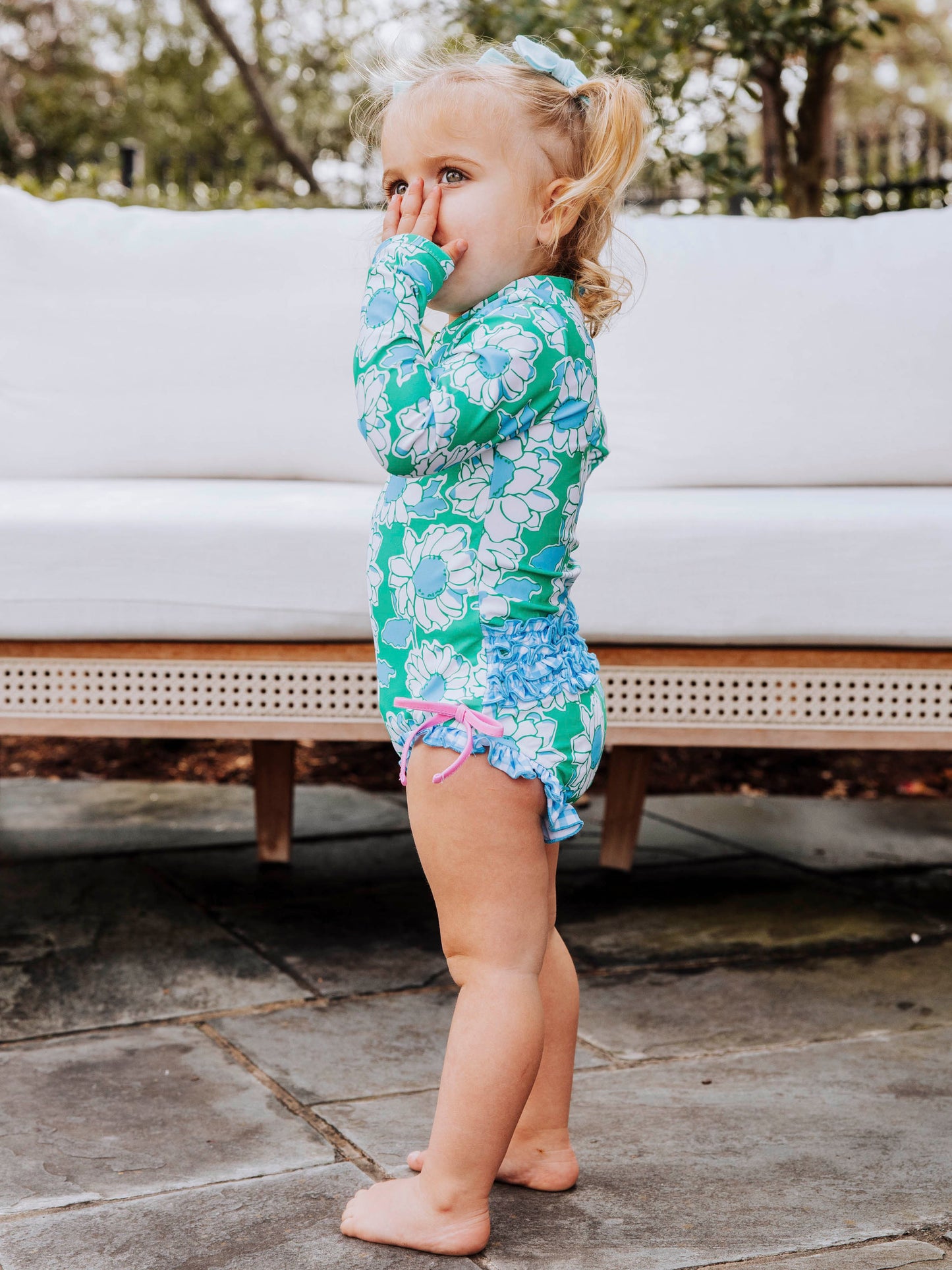 Solid Rash Guard - Floral Summer