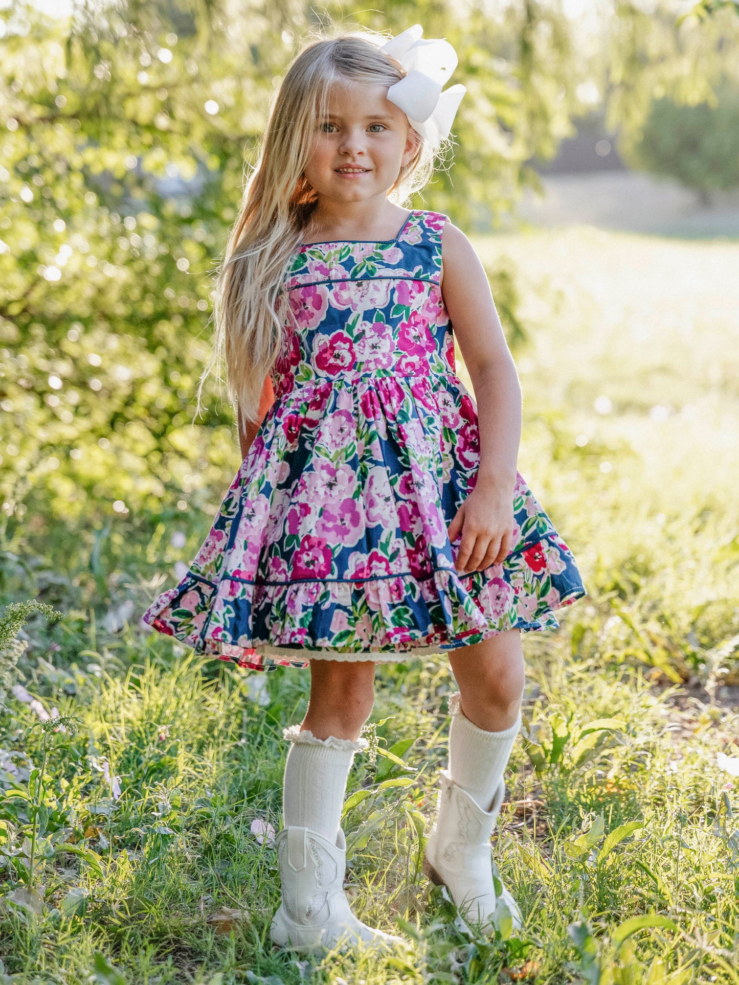 Julianne Tunic Set - Purple Blooms