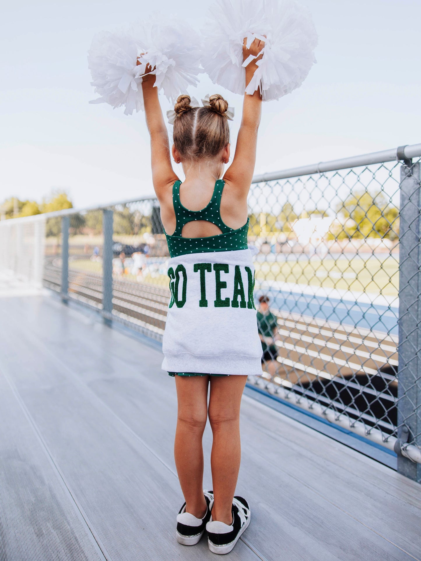 Warm Knit Sweatshirt - Go Team Deep Green