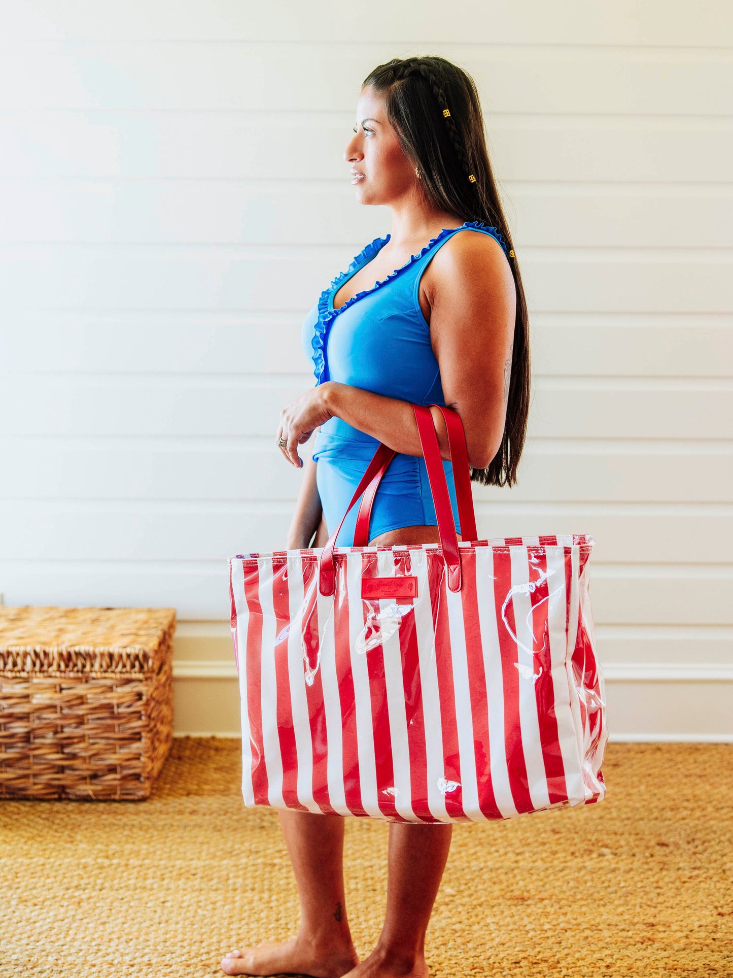 XL Insulated Tote - Red Stripe