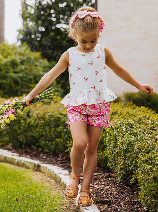 Peplum Tie Set - Love Bug