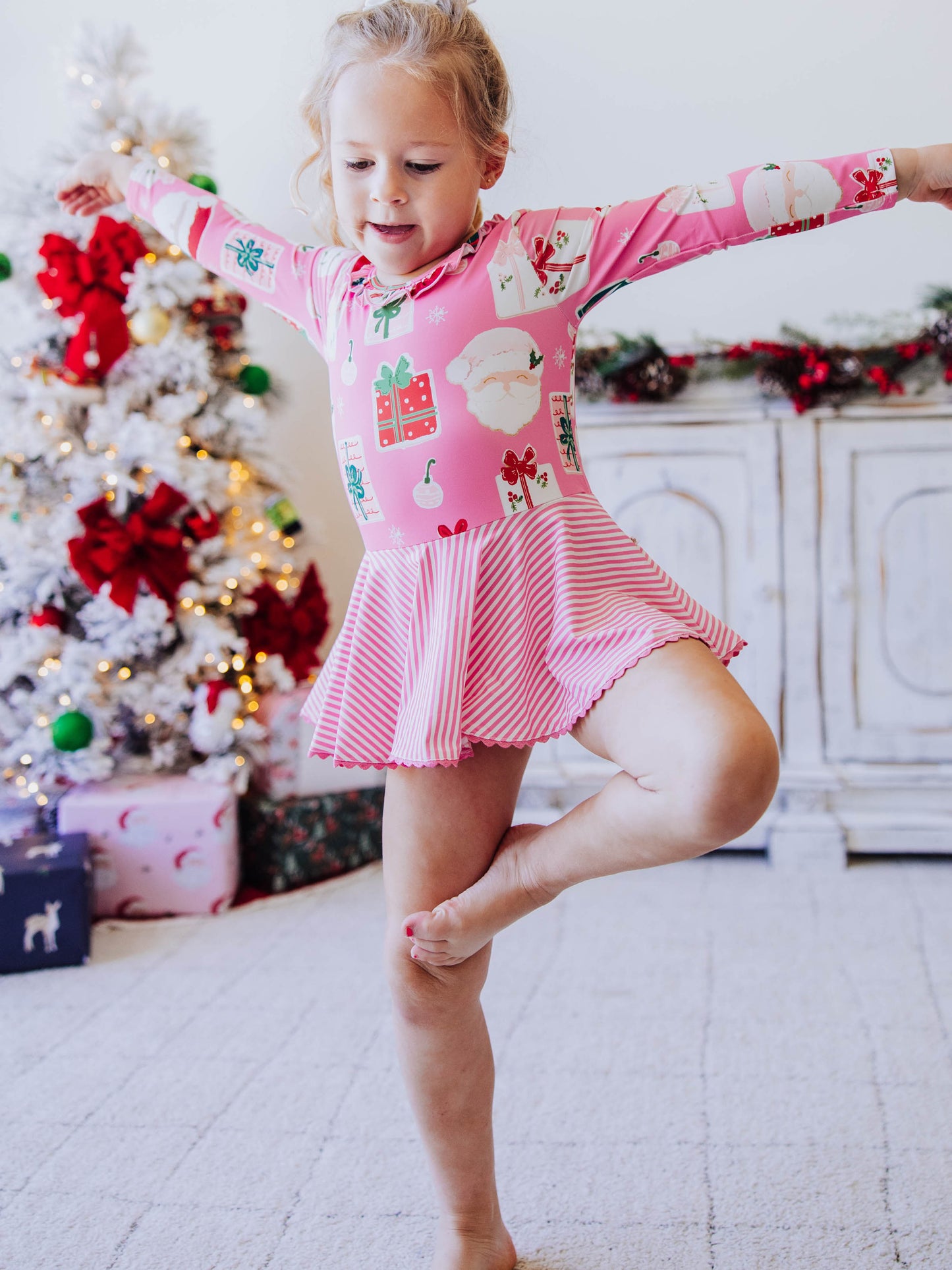 Skirted Leotard - Christmas Time